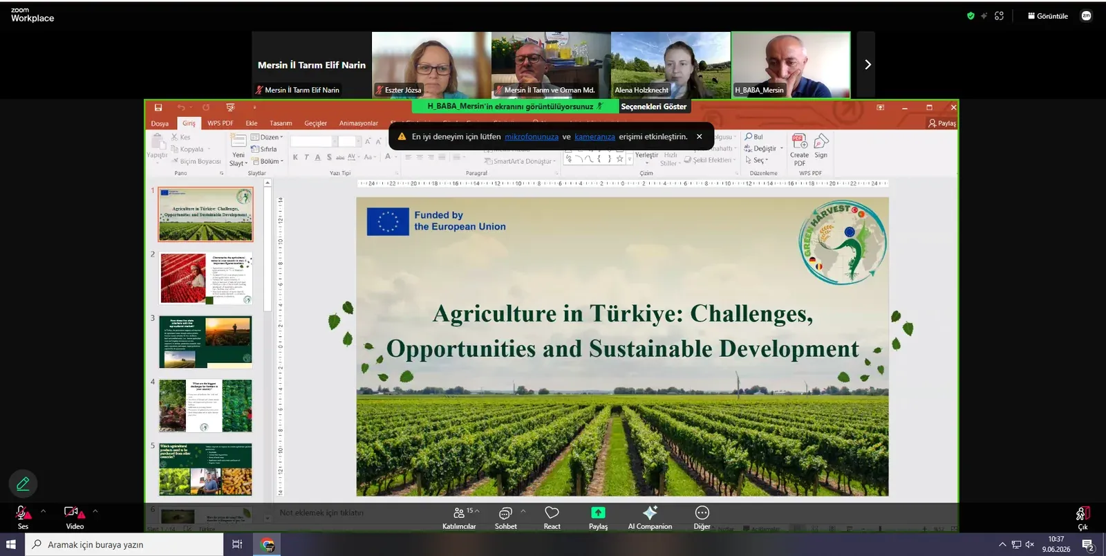 Participants of the second GreenHarvest online training session