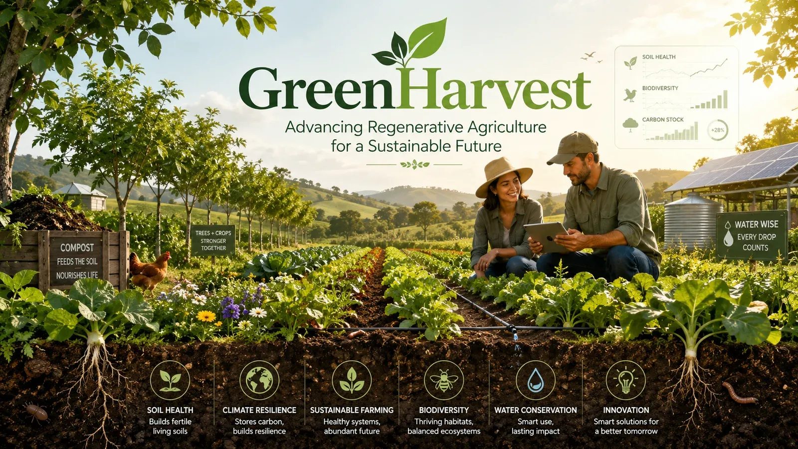 GreenHarvest visual introducing the reasons behind the project